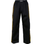 KM001-kids-classic-polycotton-full-contact-trousers-Black-Yellow.jpg