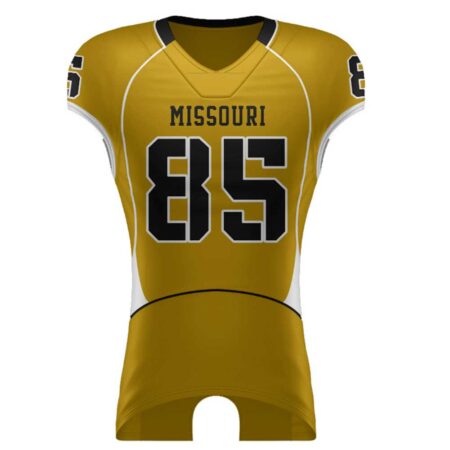 American football Gold Custom Deluxe Jersey