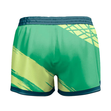 Additional Information Brand: Andr Sports – A New Dynamic Revolution in Sports Style: Slim Fit Ladies Girls High Thigh Curve Shorts NS007 Customisation: Colours, logos, names, numbers, graphics Order Minimum: Only 10 pieces required Reordering: Instant via emailed design link Best For: Netball teams, schools, sports clubs, and tournaments Design Tool: Click "CUSTOMISE IT" to personalise and order online Specifications Fit: Slim-fit, high-thigh athletic design Fabric: High-performance, lightweight, moisture-wicking polyester Waistband: Elastic gripper waistband for secure fit and comfort Printing Method: Full sublimation (vibrant, fade-resistant colours) Sizes: Girls’ and ladies’ standard sizes available Durability: Designed for high-intensity sports and long-lasting wear Care Instructions: Machine wash cold, tumble dry low, avoid bleach